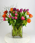 Mix tulips arrangement - All About Flowers 
