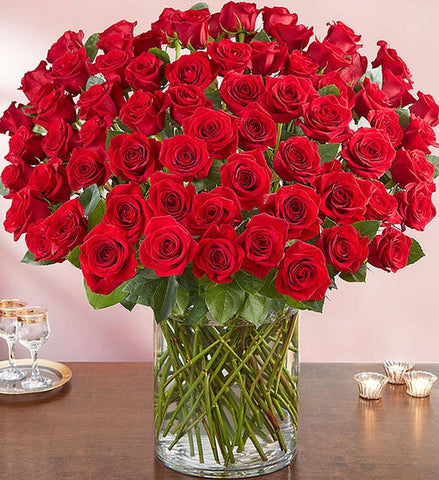6 Dozen Red roses - All About Flowers 