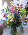 Spring mix vase arrangement - All About Flowers 