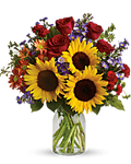Sunflowers and Roses - All About Flowers 