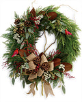 Rustic Holiday Wreath - All About Flowers 