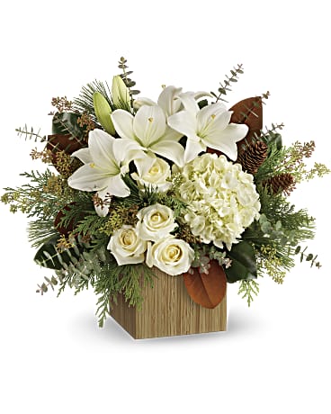 Snowy Woods Bouquet - All About Flowers 