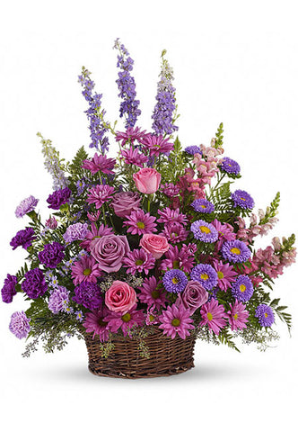Gracious Lavender Basket - All About Flowers 
